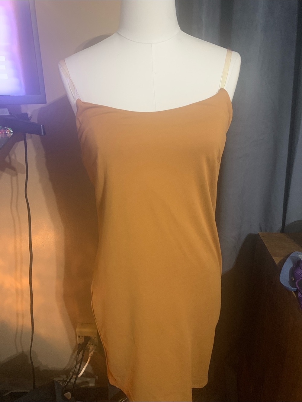 Fashion Nova Camel Believe It Mini Dress Tag